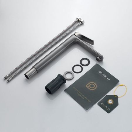 Смеситель для раковины Splenka S30.15.09, графит, артикул S30.15.09