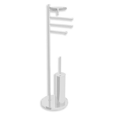 Bertocci Cinquecento Напольная стойка с ершиком и бумагодержателем, п/держателем и мыльницей, цвет: белый матовый, артикул 110 0559 0200