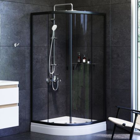 W88G-205-090BT64 X-Joy Twin Slide, Душевое ограждение без поддона, 90x90, профиль черный