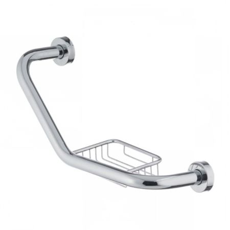 Поручень с мыльницей для ванной D-Lin D202103, хром, артикул D202103