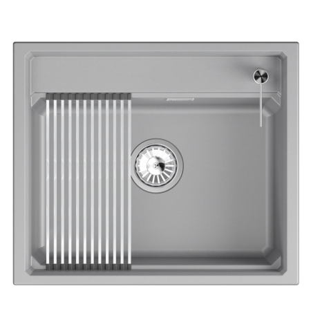Кухонная мойка GRANULA кварц (6003i, АЛЮМИНИУМ), артикул 6003i, АЛЮМИНИУМ