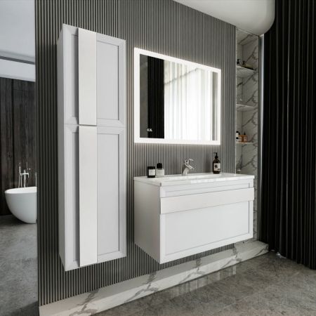 Комплект мебели для ванной Бриклаер БЕРЛИН 100BB, белый, артикул БЕРЛИН 100BB