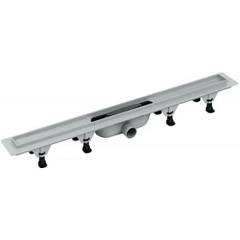 Пластиковый сливной канал с сеткой из нержавеющей стали 1, L = 855 мм, сухой клапан