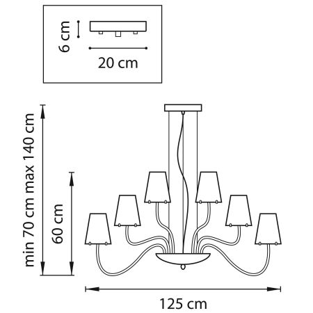Люстра подвесная Diafano Lightstar 758214, артикул 758214