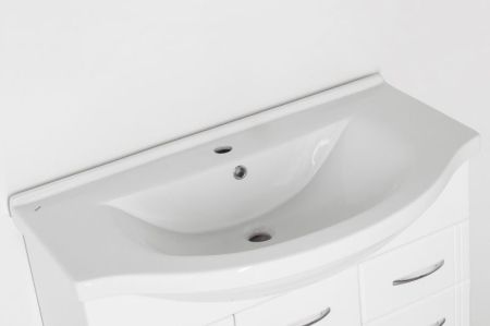 Тумба с раковиной Style Line Эко Стандарт 26 (2 ящ.) под умывальник Эльбрус 90, артикул ЛС-00000110