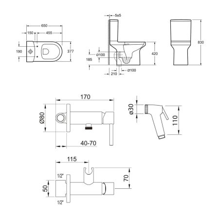 Комплект 2 в 1 Lavinia Boho Grance Hill Rimless 21060008, артикул 21060008