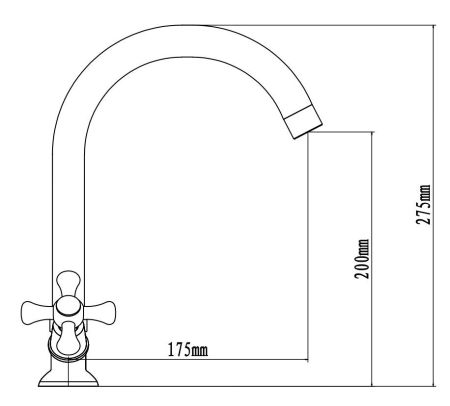 Смеситель Laguna для раковины, без донного клапана, артикул: LGN26