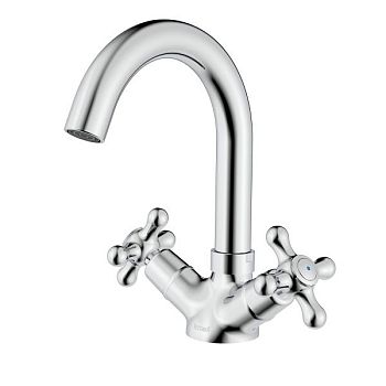 Смеситель Rossinka для раковины с поворотным изливом (H02-64)