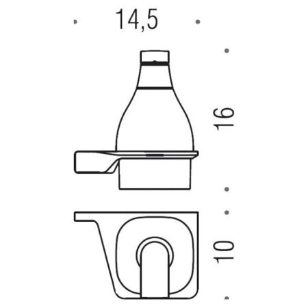 Colombo Alize Дозатор для жидкого мыла, Sx, подвесной, цвет: хром/матовое стекло, артикул B9330S.CR-VAN