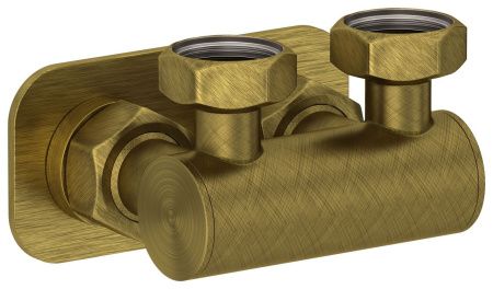 Модуль 2х3/4" угловой EU50 (Состаренная БРОНЗА)