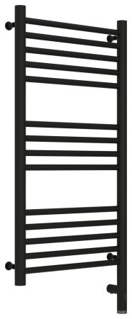 Полотенцесушитель электрический "БОГЕМА 3.0" прямая 800х400 / МЭМ правый (Матовый чёрный)