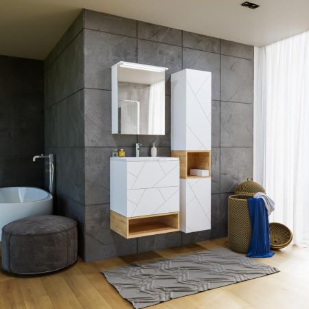 Ниша для тумбы Бриклаер КРИСТАЛЛ 60 см, дуб бунратти