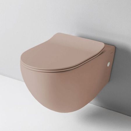 Artceram FILE 2.0 Унитаз подвесной 52х36см, безободковый, с крепежом, цвет:  tortora