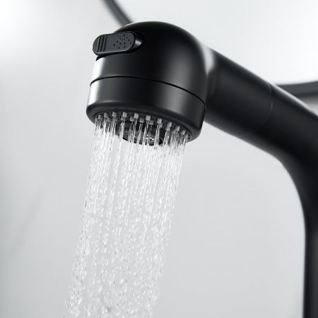 Смеситель для раковины многофункциональный Raffine F291H, черный, артикул F291H