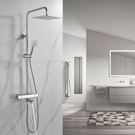 Душевая система c термостатом Shevanik S3096, хром