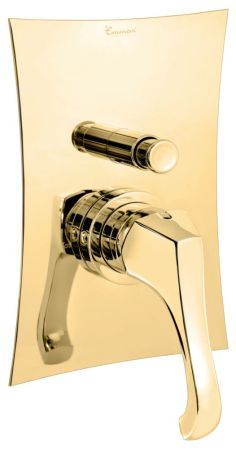 Внутристенный смеситель Ares на 2 выхода, цвет золото, артикул 76019OR