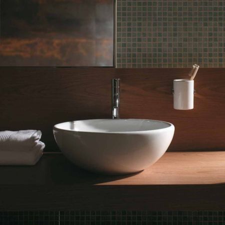 Globo Le Pietre Раковина накладная круглая 40*h14см, с донным клапаном, цвет белый