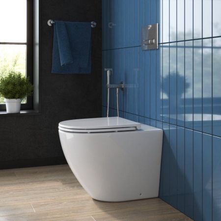 SFERA-R Чаша унитаза приставного безободкового, P-trap BB2141CBR, артикул BB2141CBR