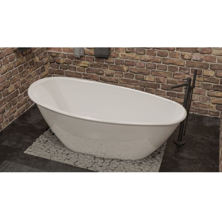 Ванна WHITECROSS Spinel B 155x73 (белый глянец) иск. камень, артикул 0210.155073.100