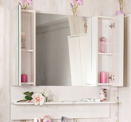 Зеркало со шкафом Бриклаер Карибы 100 Светлая лиственница