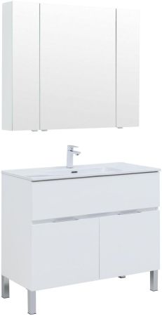 Мебель для ванной Aquanet Алвита New 100 1 ящик, 2 дверцы, белый матовый, артикул 00274184