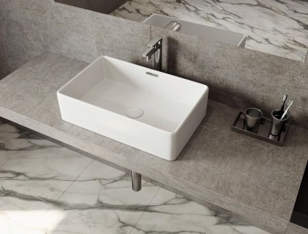 Раковина накладная Allen Brau Fantasy 55 4.11003.20 белый глянец, артикул 4.11003.20