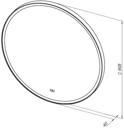 Зеркало Aquanet Тренд 90 черный, артикул 00316646