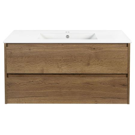 База под раковину Gio 100 подвесная, 2 выкатных ящика soft-close, T.Oak, артикул VMC-2G100TO