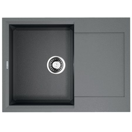 Мойка, OMOIKIRI, Sakaime, с крылом, ширина, мм-790, глубина, мм-500, высота, мм-240, тип установки-встраиваемый, отверстия для смесителя-6 промаркированных, с переливом, сифон и донный клапан в комплекте, материал-Tetogranit, крепления в комплекте, цвет-L, артикул 4993553