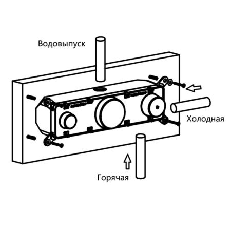Душевой комплект VSFW-422T2CH встраиваемый, термостатический, 2 режима, хром, артикул VSFW-422T2CH