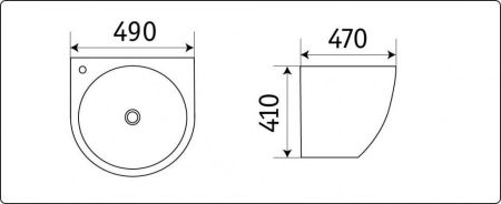 Умывальник CeramaLux 500FBW