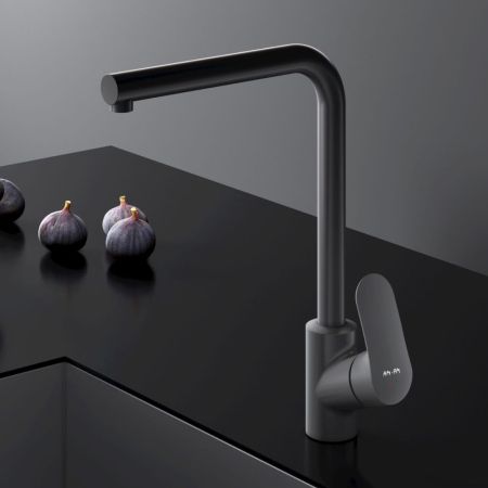 F8005022 Like, смеситель для кухни L-образный излив, черный, шт., артикул F8005022