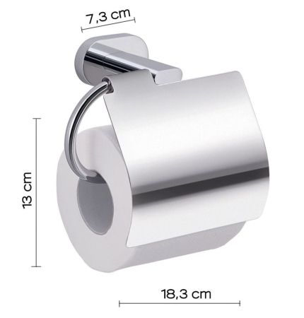 Gedy Bernina, бумагодержатель с крышкой, цвет хром, артикул BE25(13)