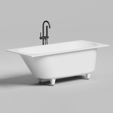 Salini ORNELLA KIT Встраиваемая ванна 1600х700х540мм, овальная чаша, донный клапан, сифон,  интегр слив-перелив, мат-л: S-Sense, глянцевый, белый.