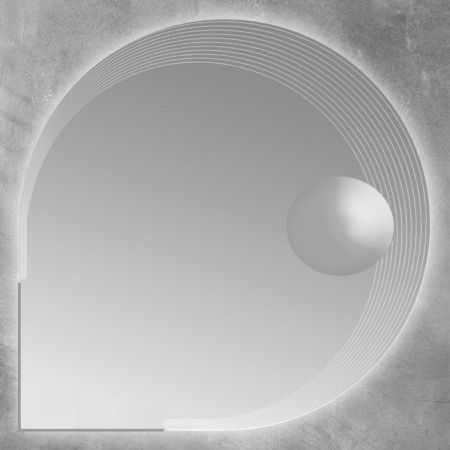 Зеркало CEZARES с увеличительным зеркалом и со встроенной LED подсветкой 90х90 45012, артикул 45013