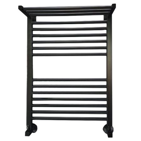 Водяной полотенцесушитель Ника Modern ЛМ 3 80x50 с полкой Черный 16 перекладин, артикул ЛМ-3 80х50 черный