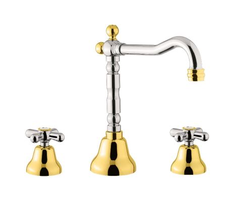 Смеситель для раковины Fiore MARGOT 26CO0637, хром/золото, артикул 26CO0637