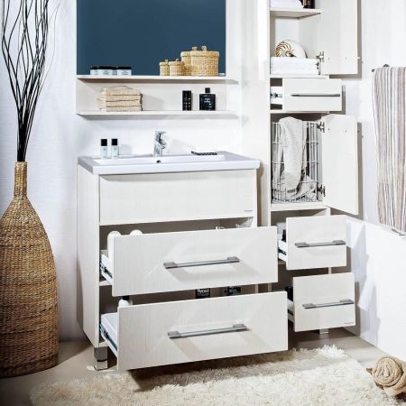 Тумба под раковину напольная Бриклаер ЧИЛИ светлая лиственница , 70 см, артикул 4627125415005