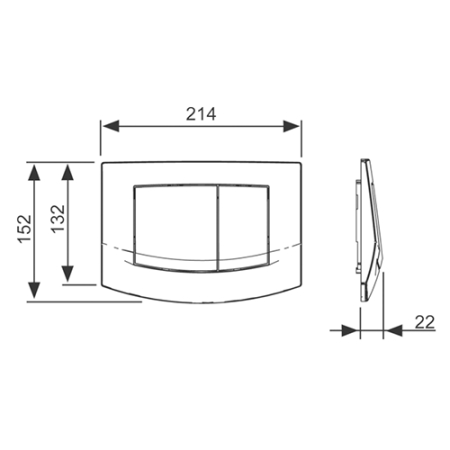 TECEambia, 2 клав., микс (рамка - хром мат.)., артикул 9240253