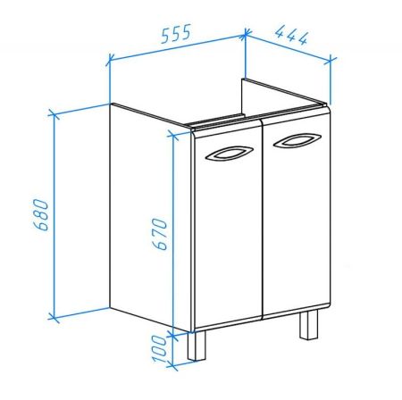 Тумба под раковину Bellezza Джела 60 4639809240018 Белая, артикул 4639809240018