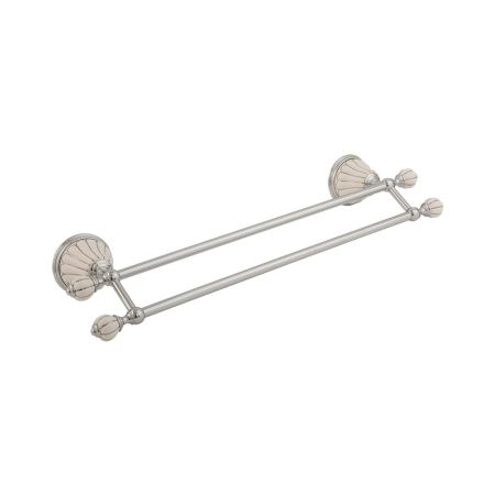 OLIVIA Полотенцедержатель двойной L50 см, керамика белая с декором платина, хром, артикул 17563