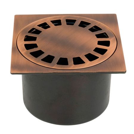 BANGKOK Трап душевой, 100x100 mm., медь, артикул 20219