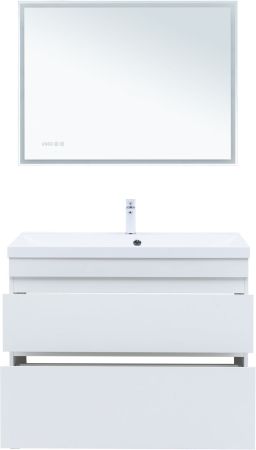 Тумба под раковину Aquanet Нота New 100 белый глянец, артикул 00344150