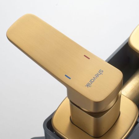 Смеситель для раковины встраиваемый Shevanik S9941G, золотой сатин, артикул S9941G