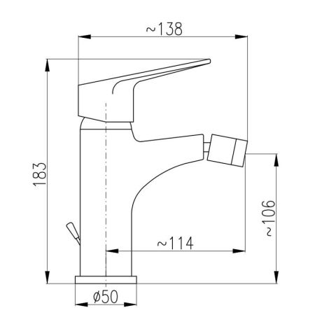Смеситель для биде Rav Slezak VICTORIA VI245.5, хром, артикул VI245.5