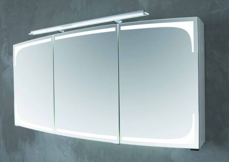 Puris Classic Line, зеркальный шкаф с LED подсветкой 1400 мм, цвет белый высокоглянцевый, артикул S2A431439(161)