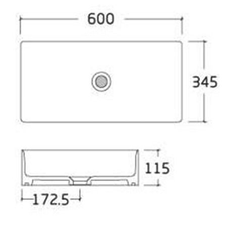 Раковина-чаша Bronze de Luxe Scandi 60 6145-GM Серая матовая, артикул 6145-GM