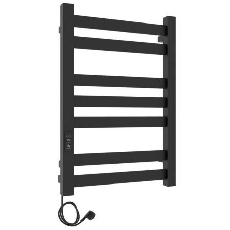 Полотенцесушитель электро "Гефест ЧКЧ П7 500х800", черный муар, левый