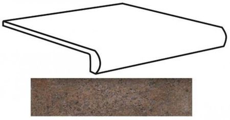 Угловая ступень Natucer Ferro di Boston Peld. Curvo Ombra 33х36 см, артикул 