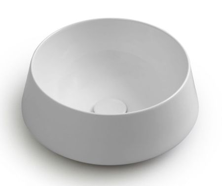 White Tao, накладная круглая раковина Ø42x18h см, цвет белый глянцевый, артикул W1050701